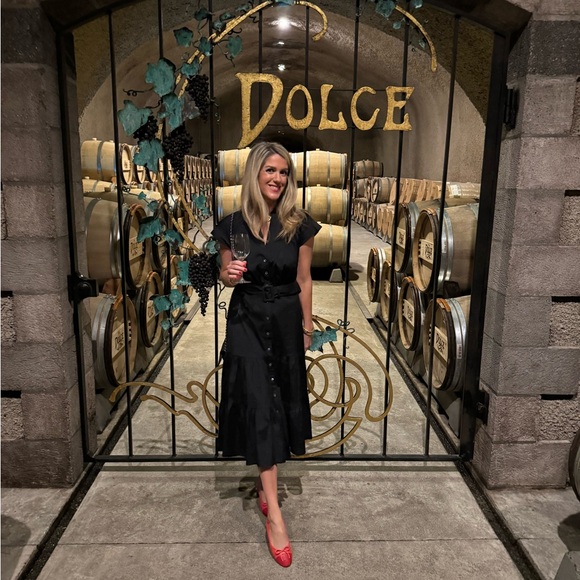 Black cap sleeve Veronica Beard Dress - Picture 7 of 7